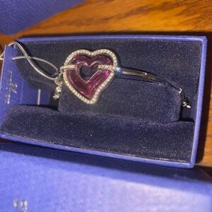 Swarovski love heart bangle